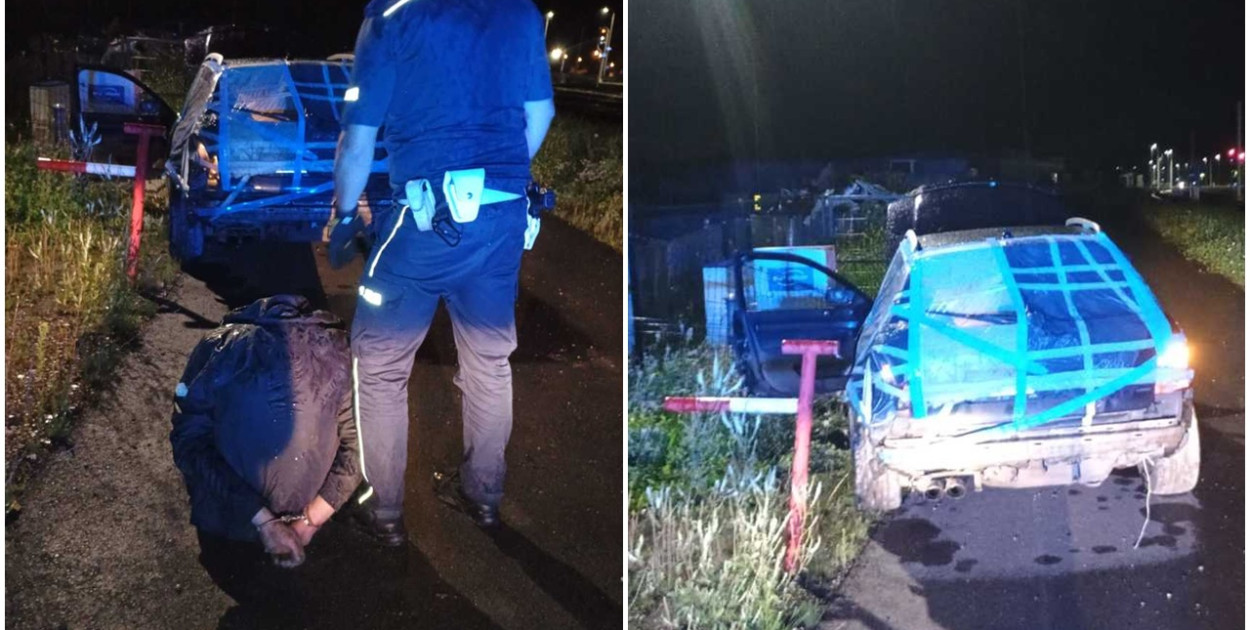 Kartuzy. Audi posklejane taśmą i ucieczka przed policją