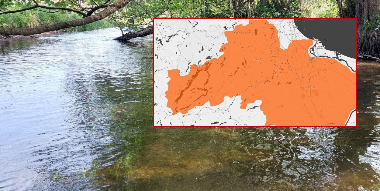 Ostrzeżenie dla części pow. kartuskiego. Wahania stanów wody w Raduni