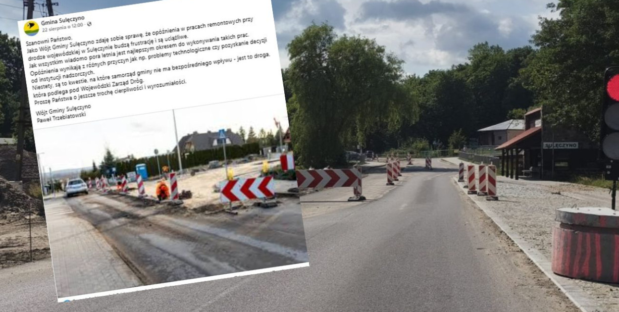 Sulęczyno. Wójt apeluje o cierpliwość ws. remontu drogi wojewódzkiej