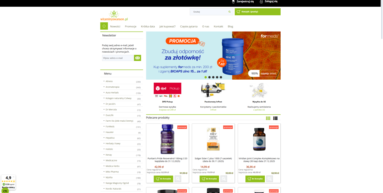 Sklep z suplementami WitaminySwanson.pl