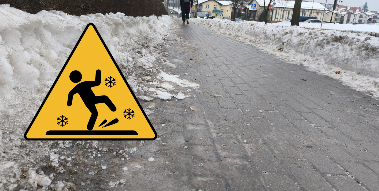 Jest ekstremalnie ślisko! Gołoledź daje się we znaki na Kaszubach