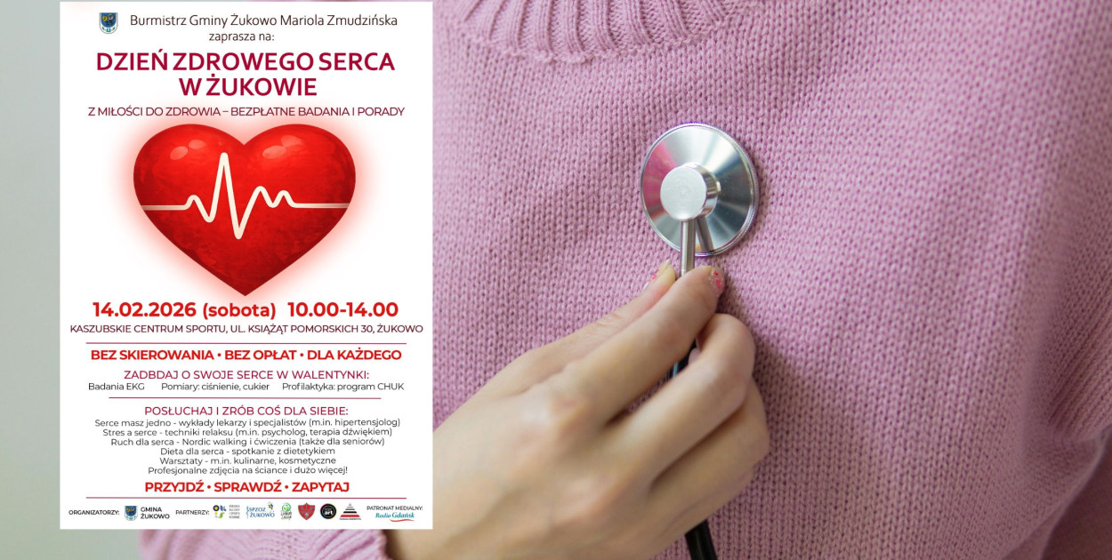 Żukowo. W Walentynki zadbaj o swoje serce. Bezpłatne badania i konsultacje