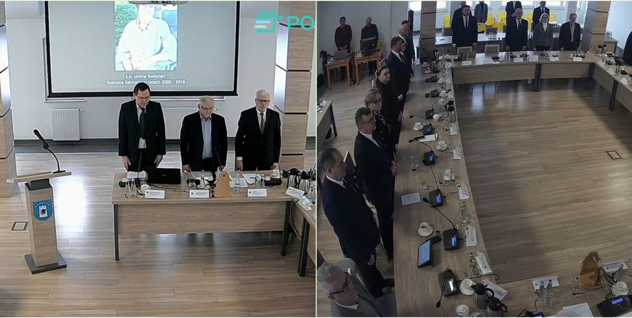 Na sesji Rady Powiatu minutą ciszy uczczono zmarłą Janinę Kwiecień