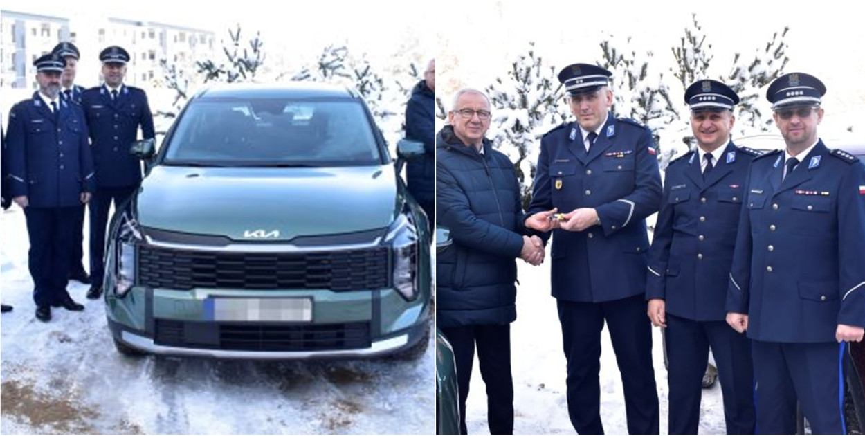Nowy radiowóz dla kartuskiej policji. Klucze przekazano podczas uroczystości