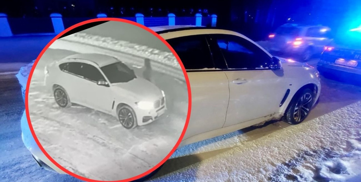 Zuchwała kradzież BMW w Kiełpinie! Policjant zablokował złodziejce drogę