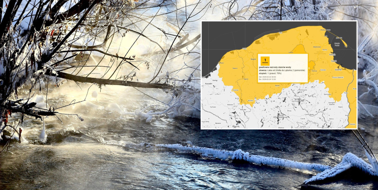 Gwałtowne wzrosty stanów wody, także w pow. kartuskim. Jest ostrzeżenie