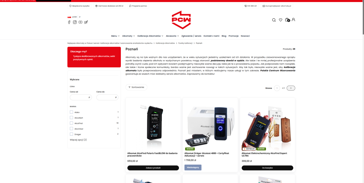 Jak często powinna być wykonywana kalibracja alkomatów?