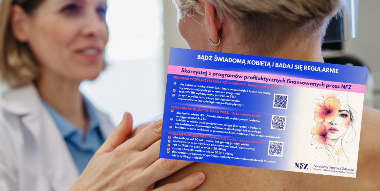 Pomorski NFZ apeluje: bądź świadomą kobietą i badaj się regularnie