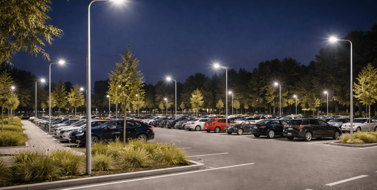 Oświetlenie uliczne i parkingowe – dlaczego technologia LED stała się standardem?