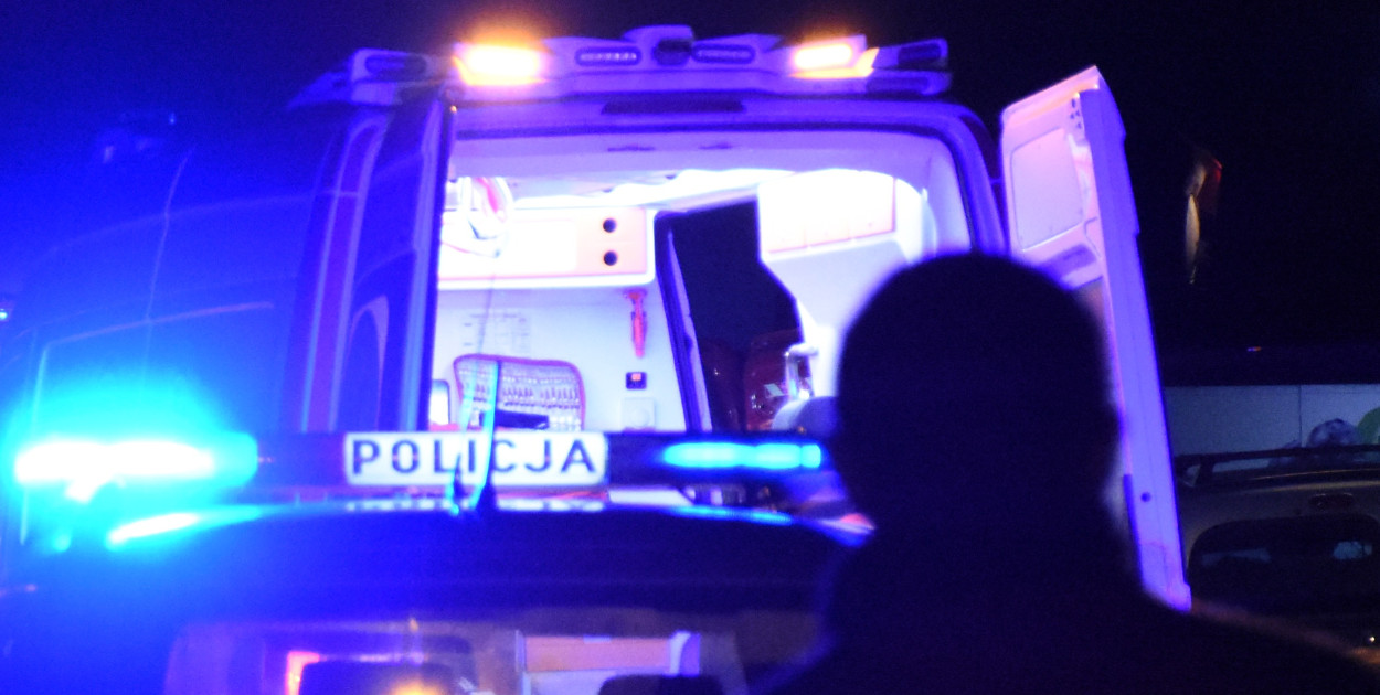 Przyjaźń - Lniska. Wypadek motocyklisty. Zderzył się z dzikiem