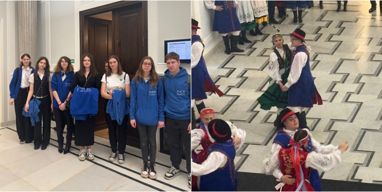 Uczniowie z Przodkowa dzielą się wrażeniami po wizycie w Sejmie