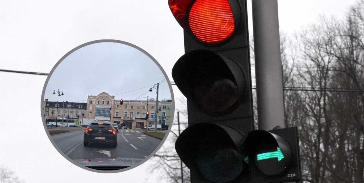 Kartuzy. Kierowcy zwracają uwagę na "słaby" punkt sygnalizacji świetlnej