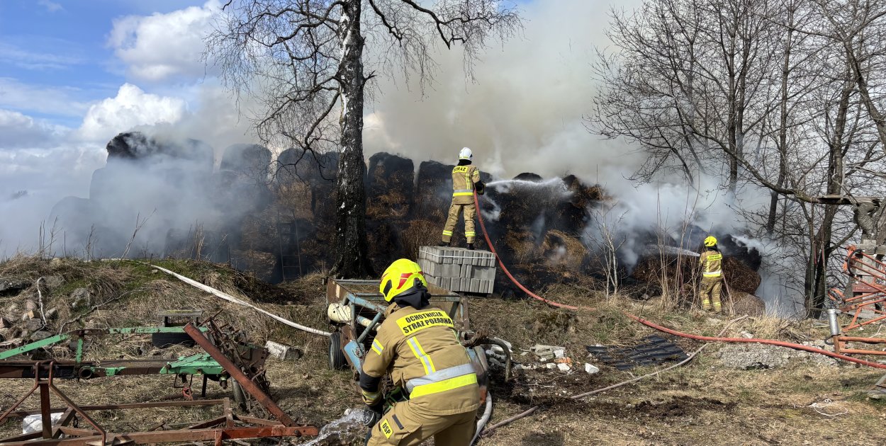 Kistowo. Pożar na terenie jednego z gospodarstw