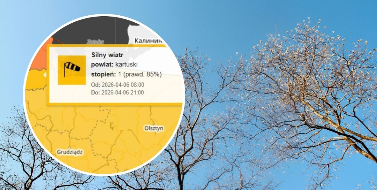 To będzie wietrzny dzień. Wydano ostrzeżenie pierwszego stopnia