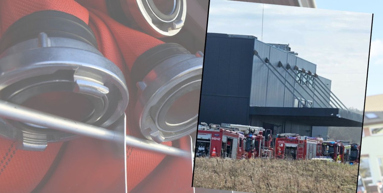 Czaple. Pożar hali produkcyjnej