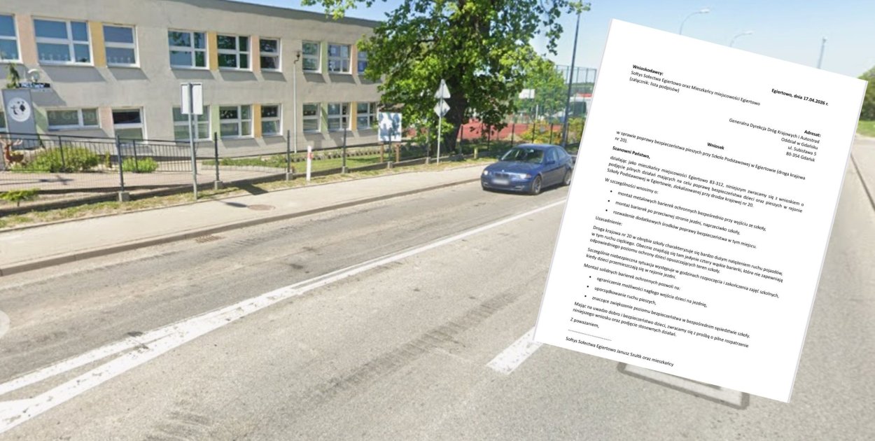 Egiertowo. Zbierają podpisy pod petycją. Chodzi o bezpieczeństwo dzieci