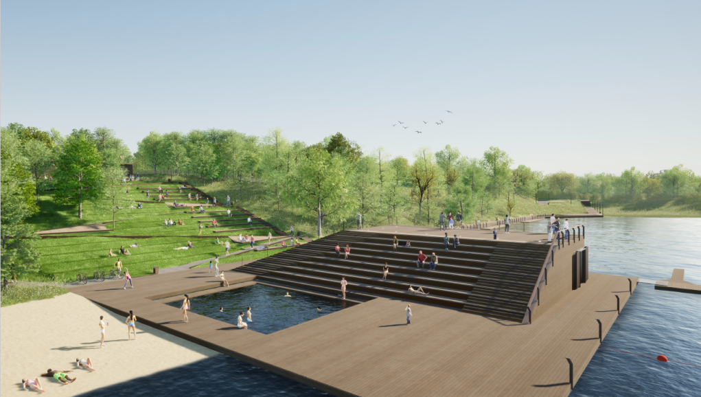 Wizualizacja kąpieliska przygotowana przez biuro Restudio. fot. UM Kartuzy